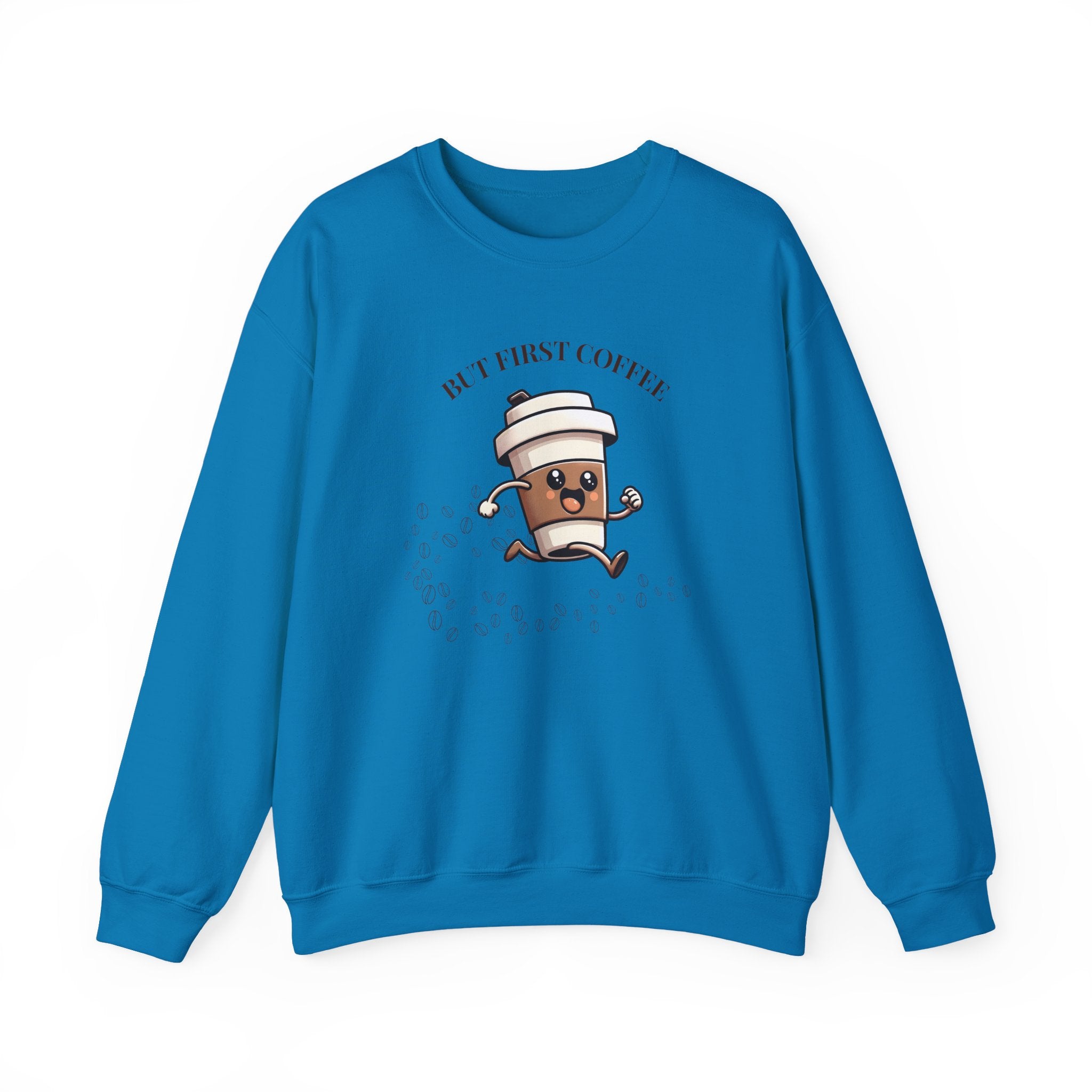 Cute Coffee Lover Sweatshirt, Unisex Crewneck, Gift for Coffee Lovers, Funny Coffee Apparel, Cozy Relaxed Fit, Casual Everyday Wear