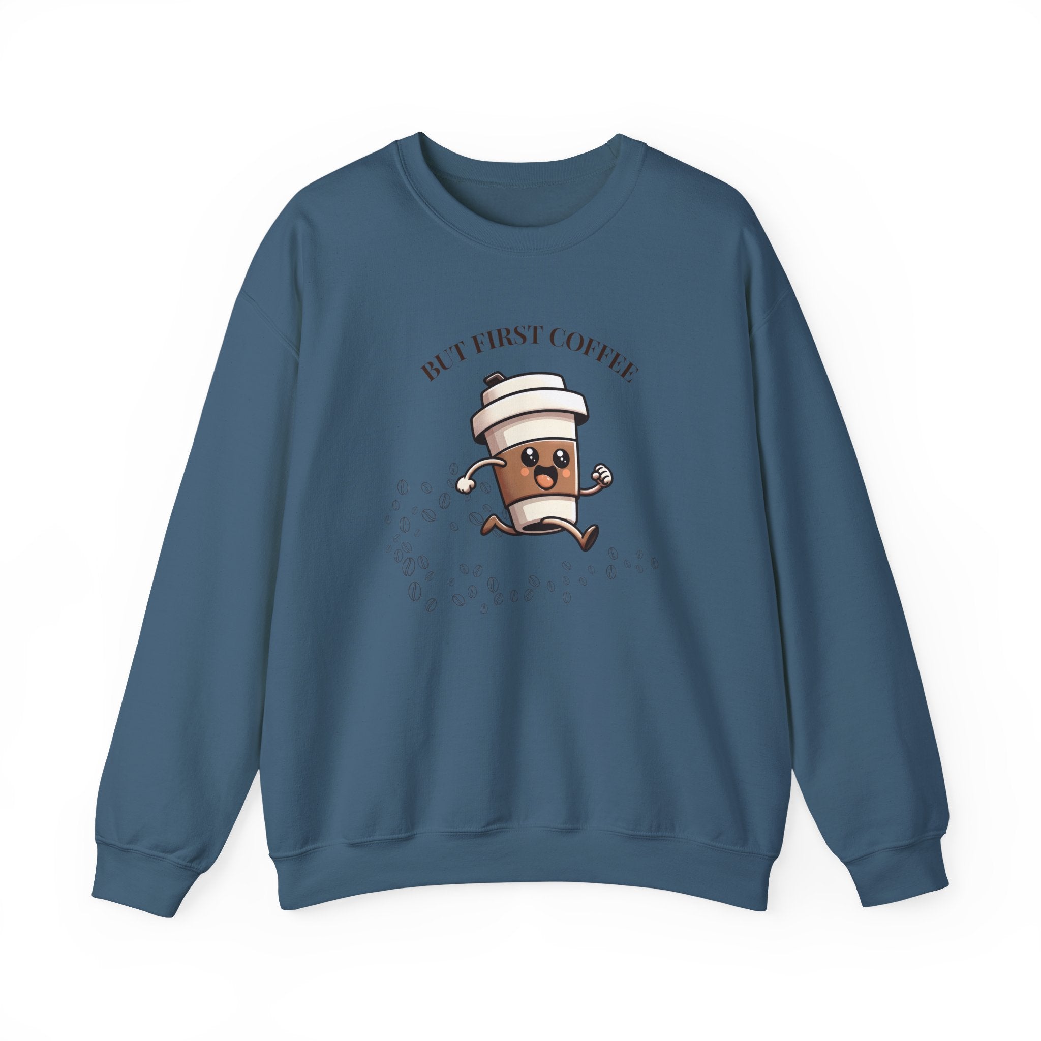 Cute Coffee Lover Sweatshirt, Unisex Crewneck, Gift for Coffee Lovers, Funny Coffee Apparel, Cozy Relaxed Fit, Casual Everyday Wear