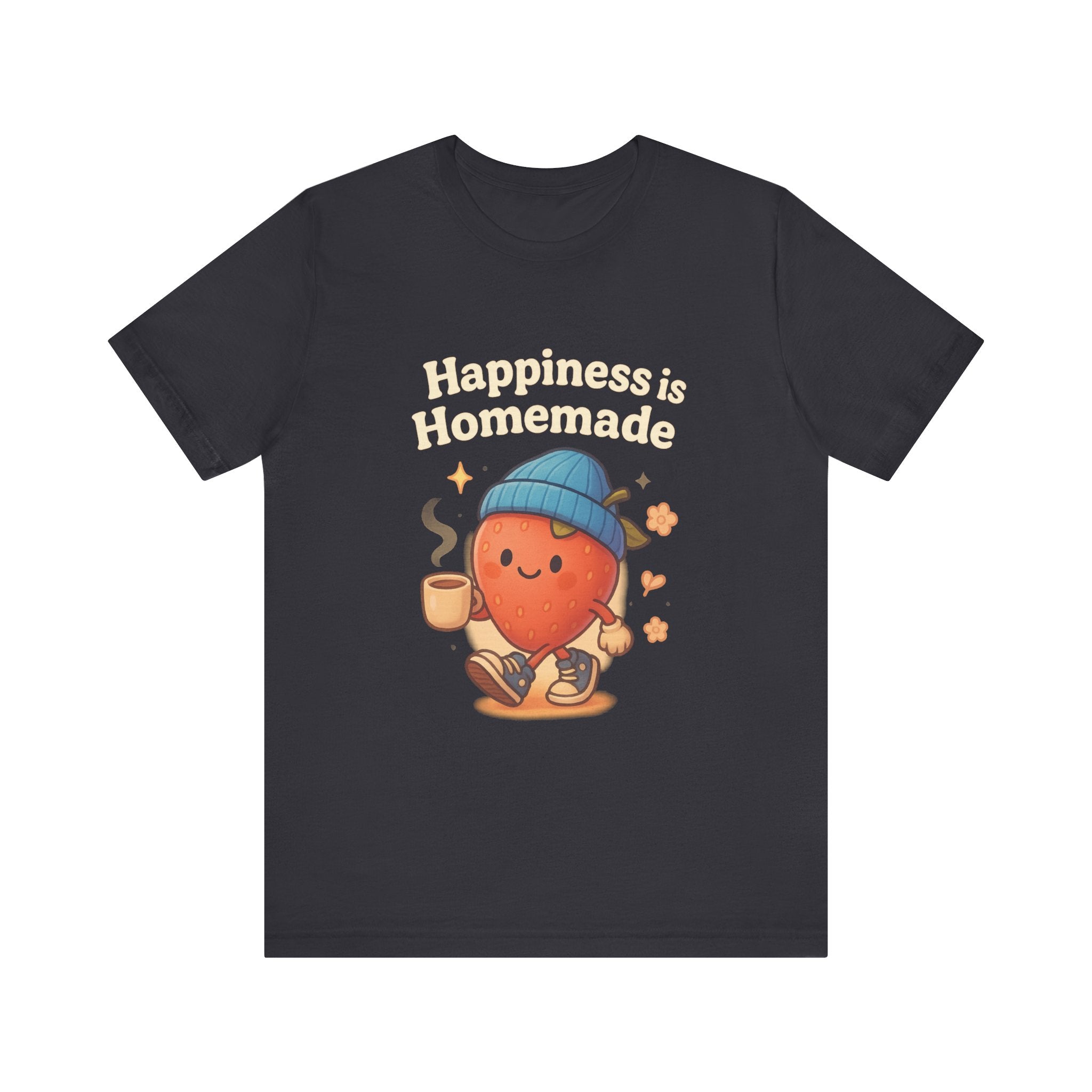 Happiness is Homemade Tee, Cute Graphic Tee, Unisex T-Shirt, Casual Wear, Gift for Food Lovers, Fall Fashion