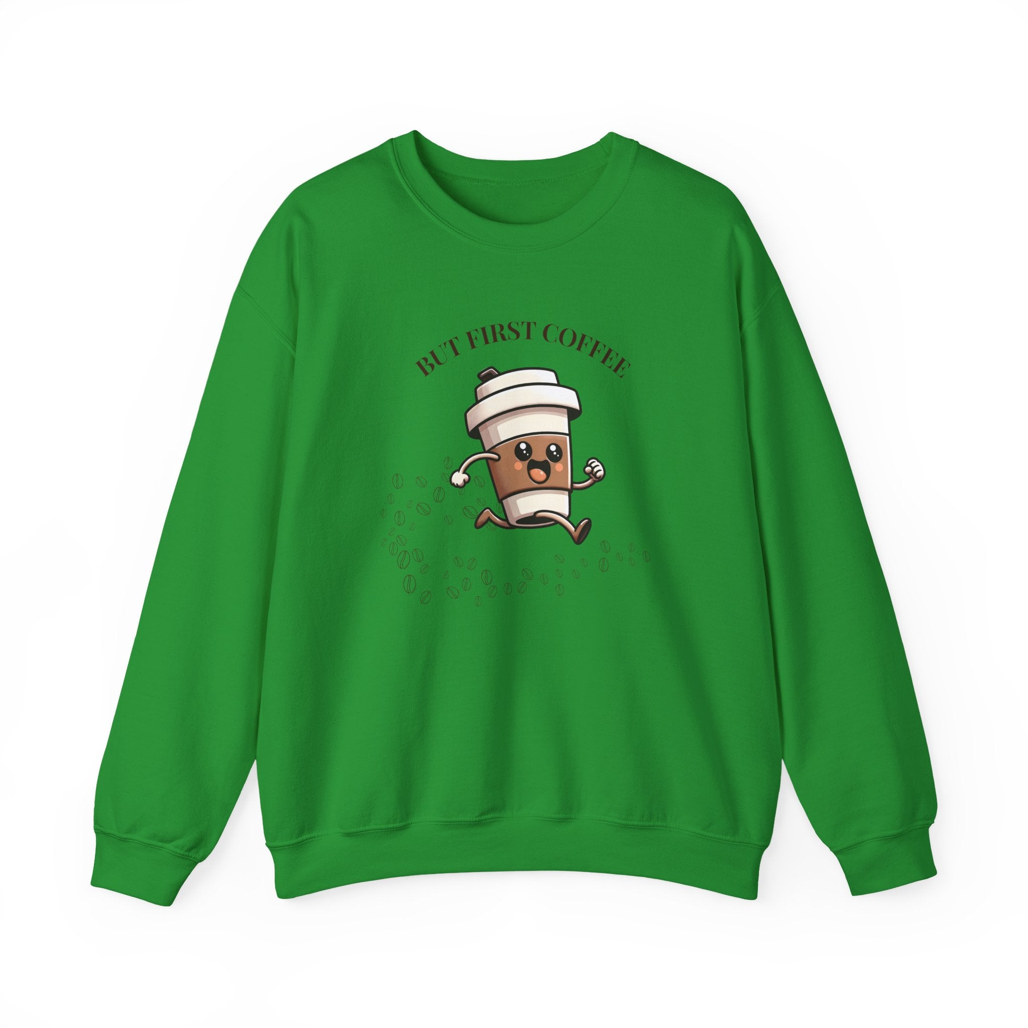 Cute Coffee Lover Sweatshirt, Unisex Crewneck, Gift for Coffee Lovers, Funny Coffee Apparel, Cozy Relaxed Fit, Casual Everyday Wear