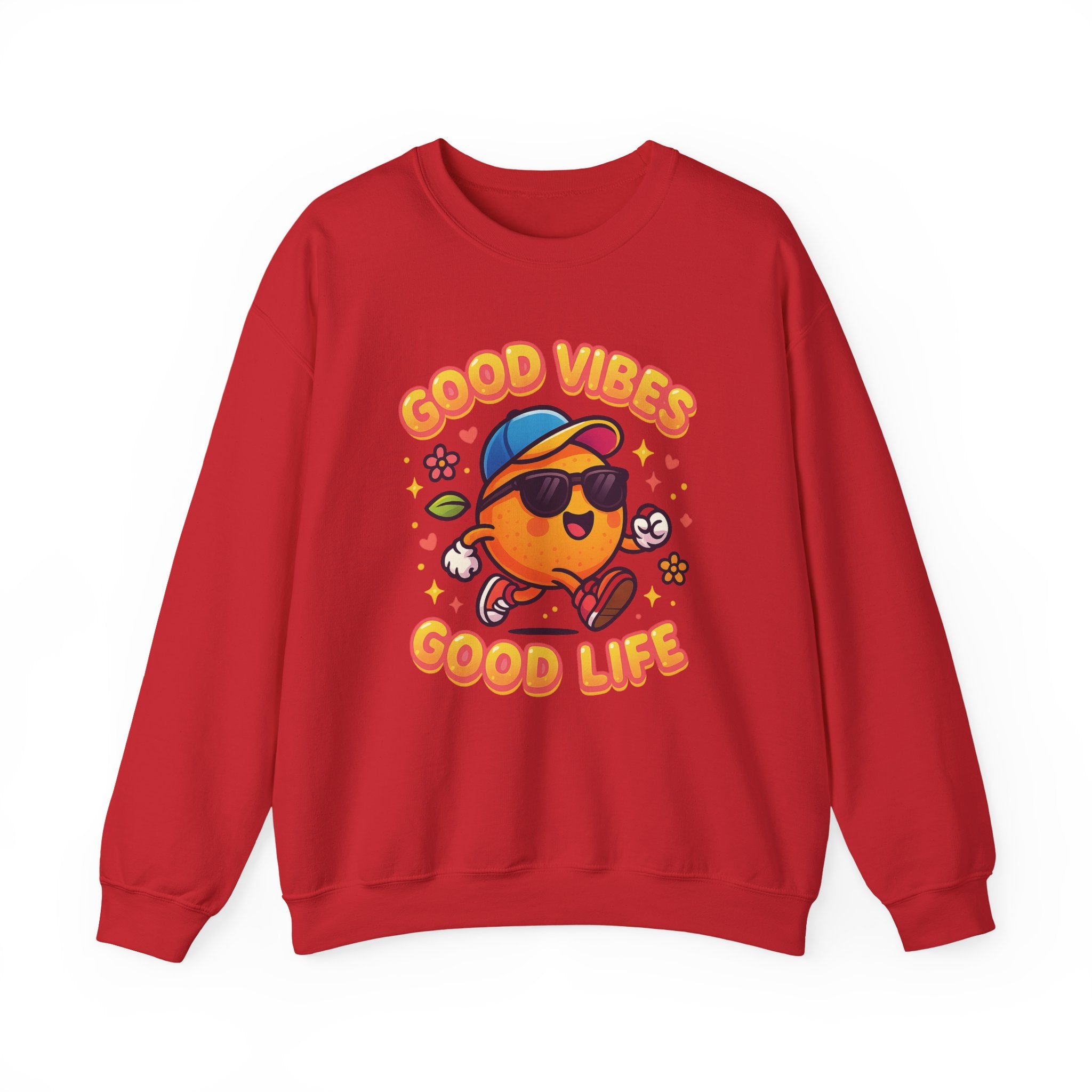 Good Vibes Unisex Sweatshirt | Happy Crewneck for Everyday Comfort, Ideal Gift for Friends, Casual Wear, Positive Vibes, Cozy Fashion