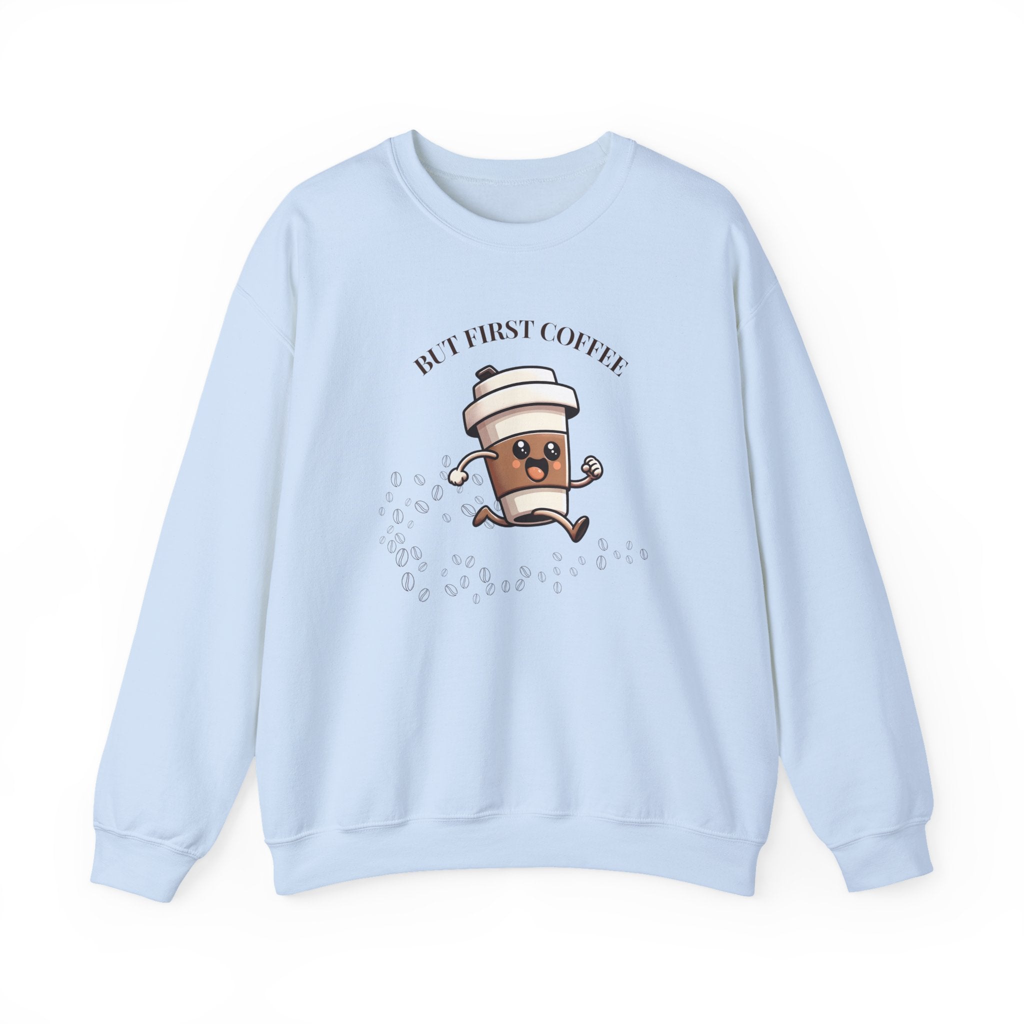 Cute Coffee Lover Sweatshirt, Unisex Crewneck, Gift for Coffee Lovers, Funny Coffee Apparel, Cozy Relaxed Fit, Casual Everyday Wear