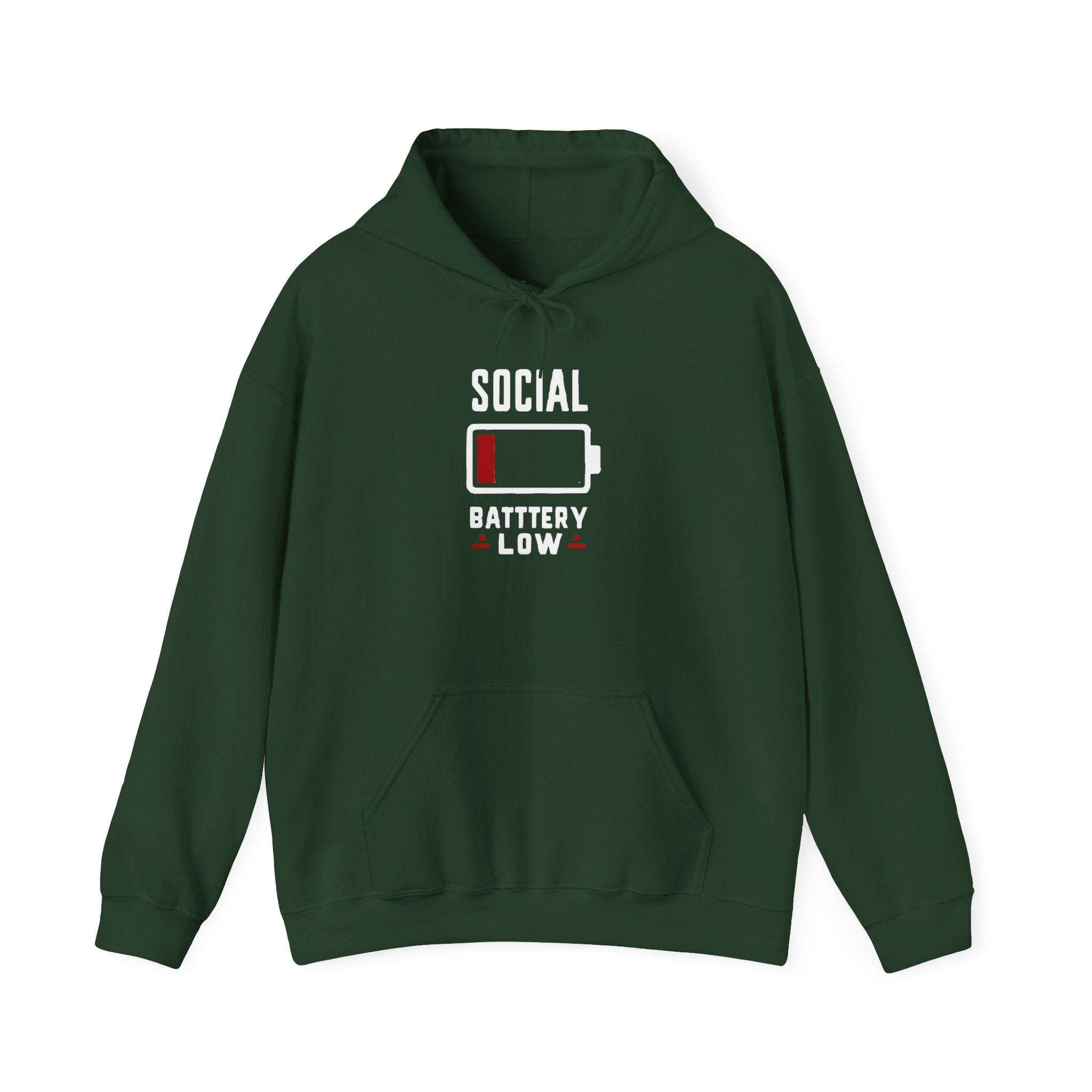 Social Battery Low Unisex Heavy Blend™ Hooded Sweatshirt