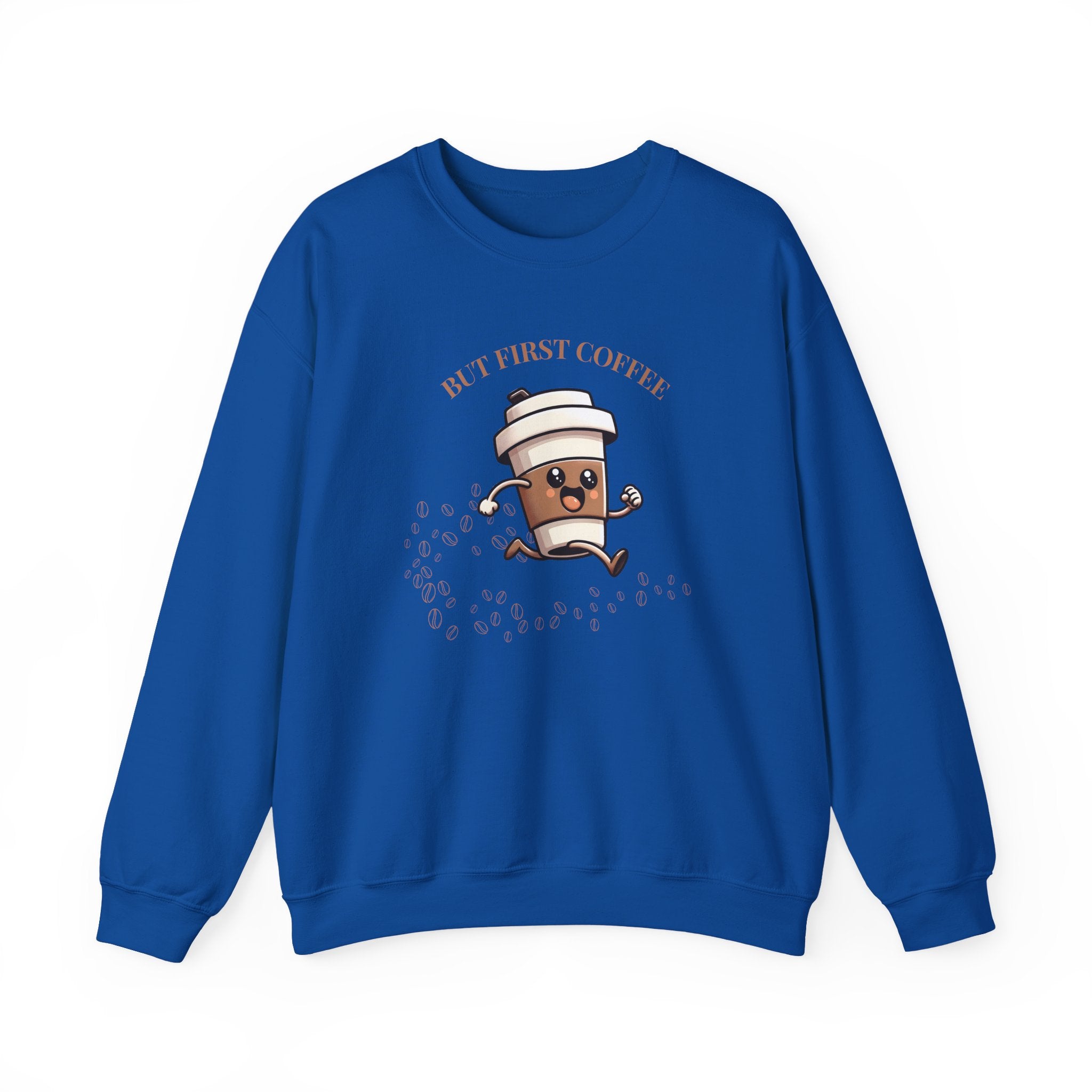 Cute Coffee Lover Sweatshirt, Unisex Crewneck, Gift for Coffee Lovers, Funny Coffee Apparel, Cozy Relaxed Fit, Casual Everyday Wear