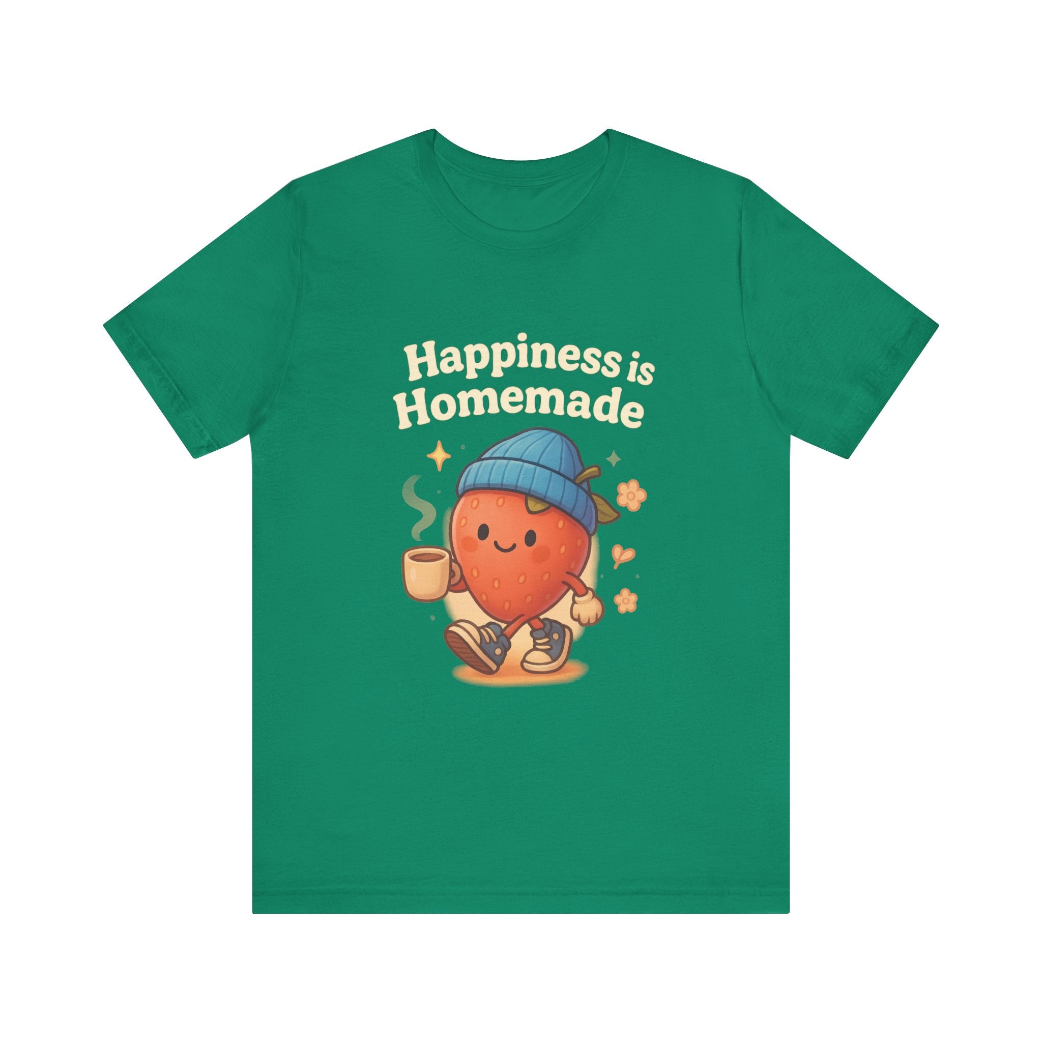Happiness is Homemade Tee, Cute Graphic Tee, Unisex T-Shirt, Casual Wear, Gift for Food Lovers, Fall Fashion