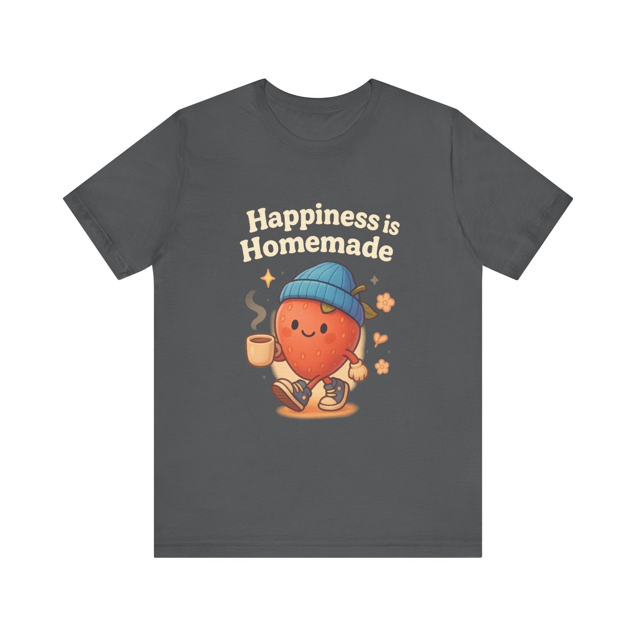 Happiness is Homemade Tee, Cute Graphic Tee, Unisex T-Shirt, Casual Wear, Gift for Food Lovers, Fall Fashion
