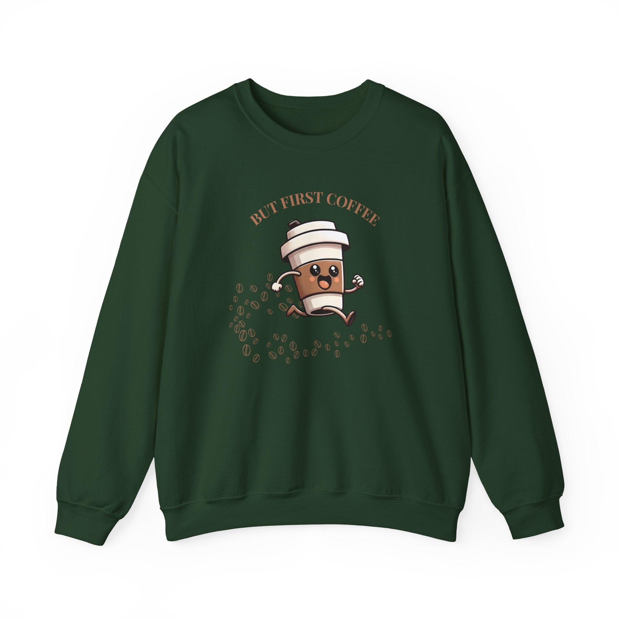 Cute Coffee Lover Sweatshirt, Unisex Crewneck, Gift for Coffee Lovers, Funny Coffee Apparel, Cozy Relaxed Fit, Casual Everyday Wear