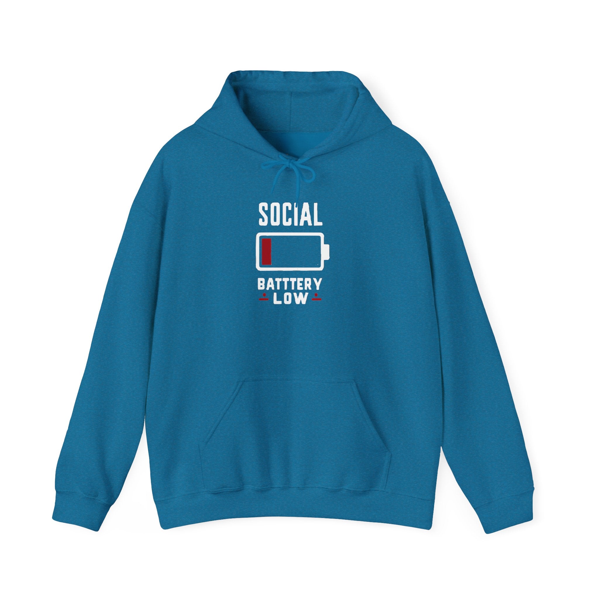 Social Battery Low Unisex Heavy Blend™ Hooded Sweatshirt