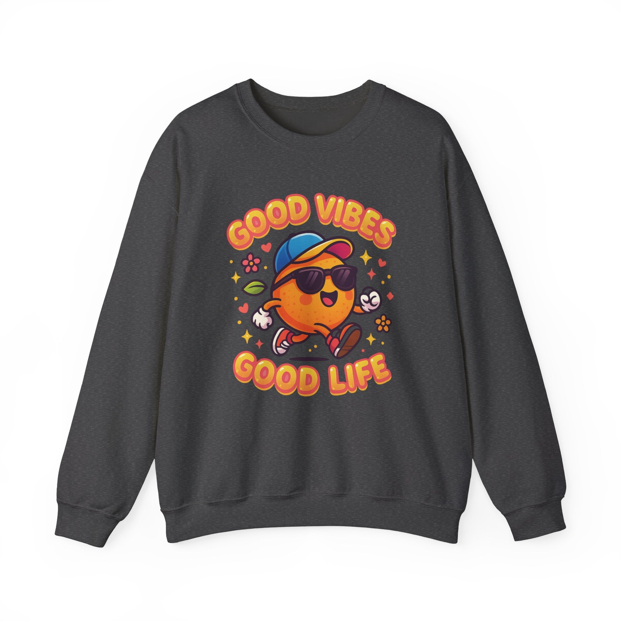 Good Vibes Unisex Sweatshirt | Happy Crewneck for Everyday Comfort, Ideal Gift for Friends, Casual Wear, Positive Vibes, Cozy Fashion