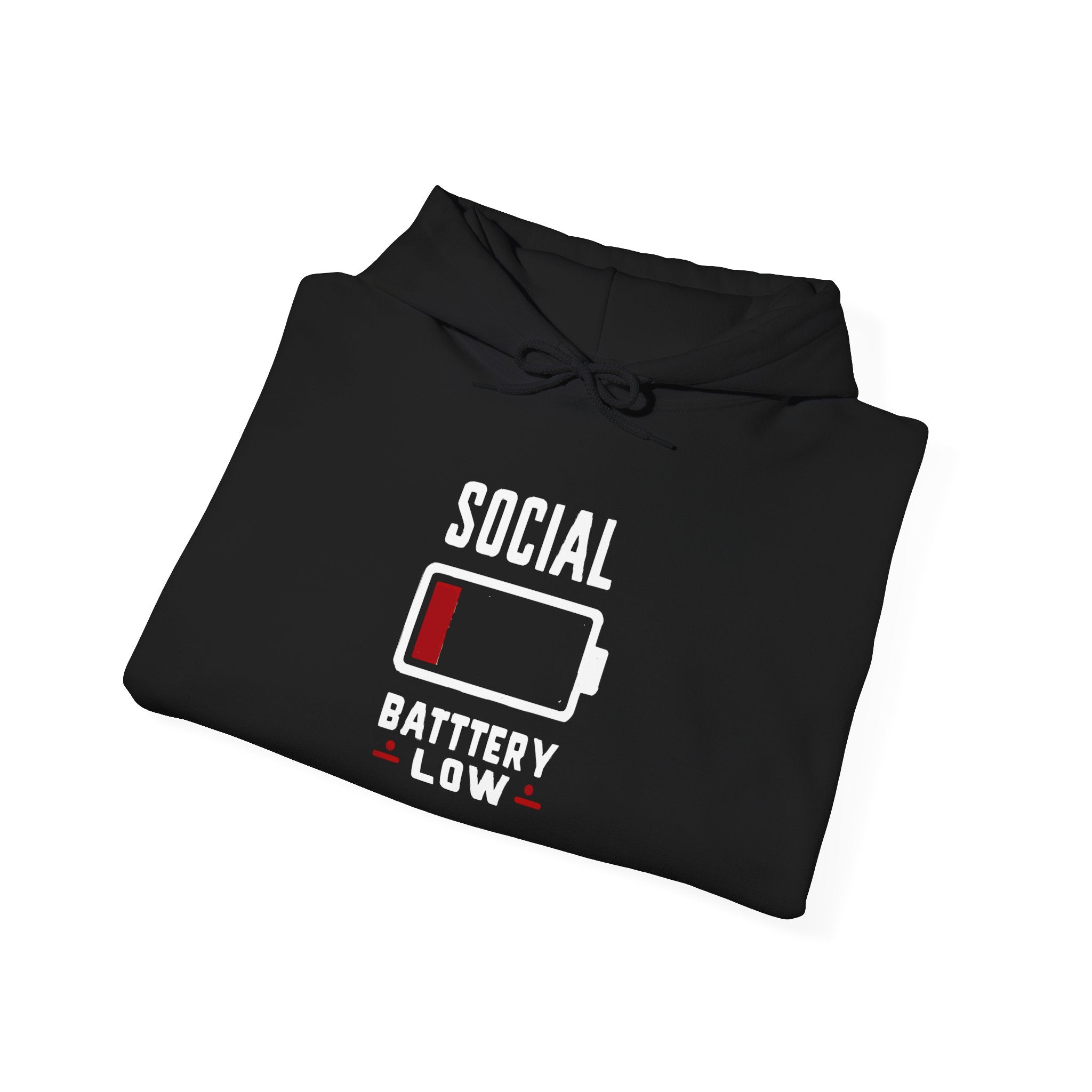 Social Battery Low Unisex Heavy Blend™ Hooded Sweatshirt