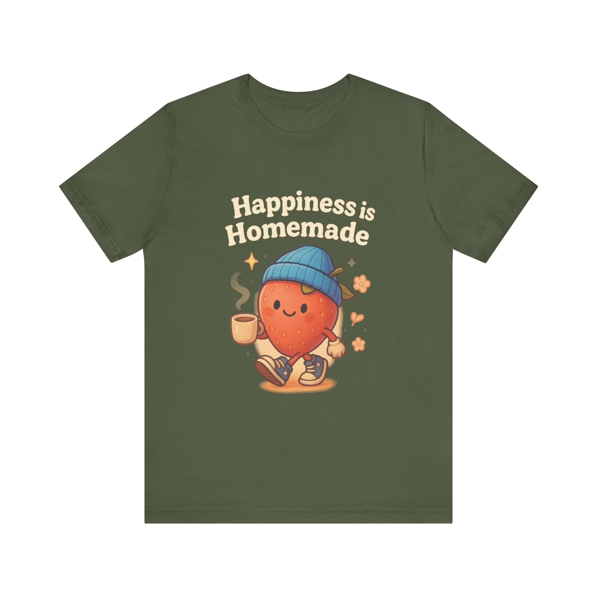 Happiness is Homemade Tee, Cute Graphic Tee, Unisex T-Shirt, Casual Wear, Gift for Food Lovers, Fall Fashion