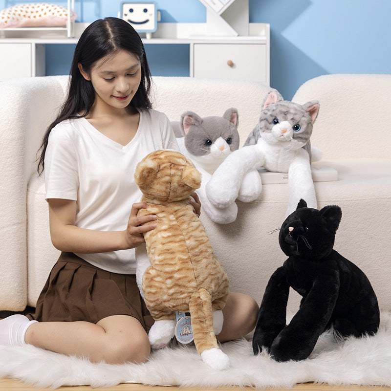 Cat's Plush Toy Lying Doll