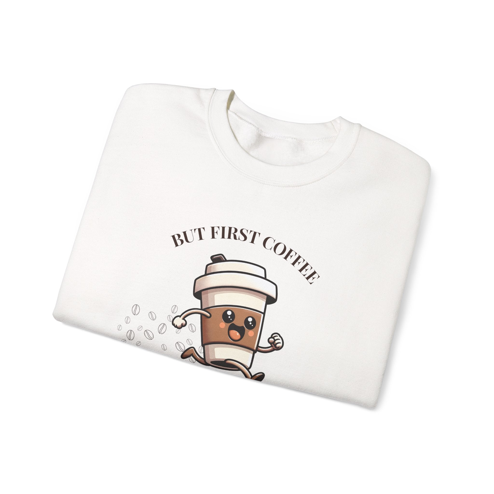 Cute Coffee Lover Sweatshirt, Unisex Crewneck, Gift for Coffee Lovers, Funny Coffee Apparel, Cozy Relaxed Fit, Casual Everyday Wear