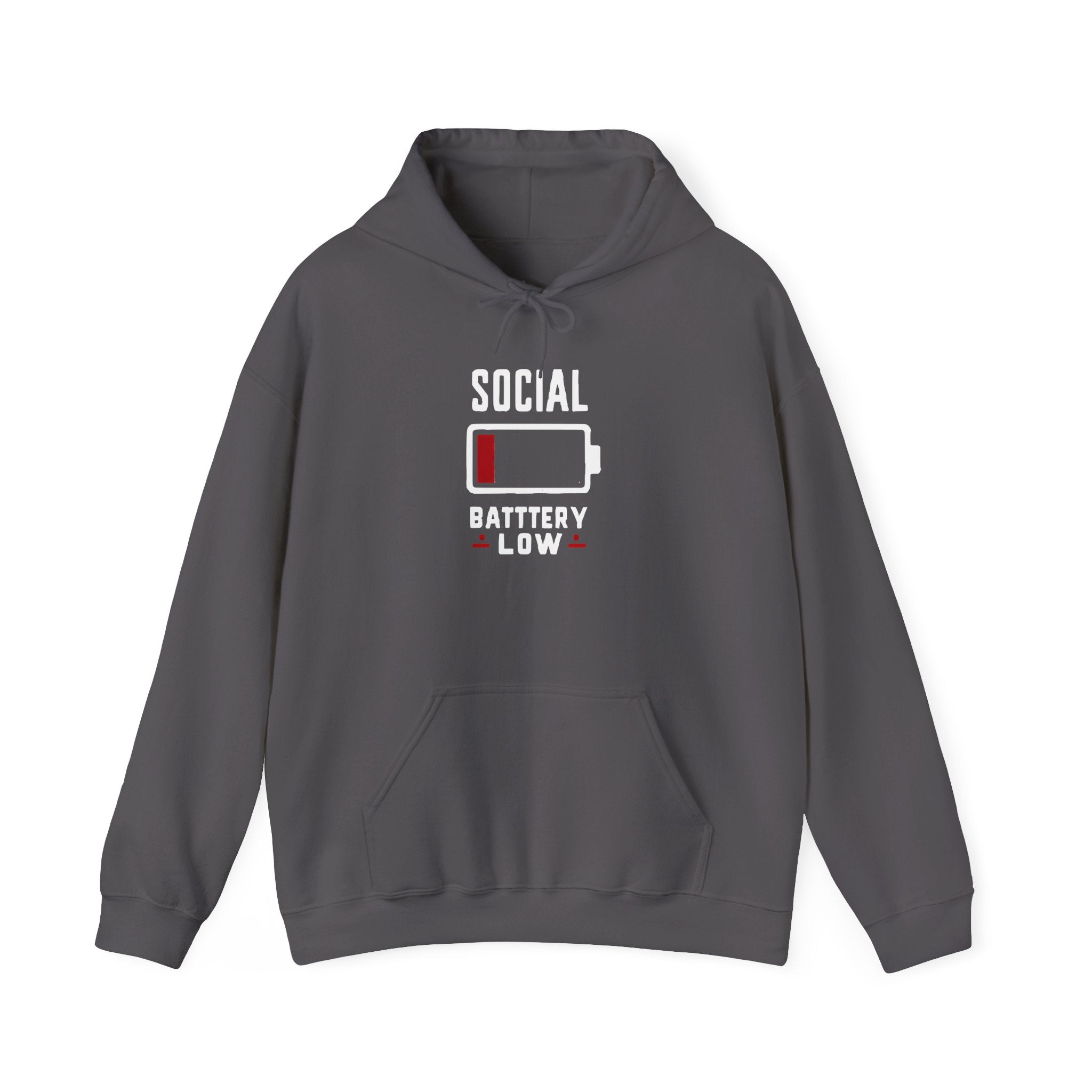 Social Battery Low Unisex Heavy Blend™ Hooded Sweatshirt