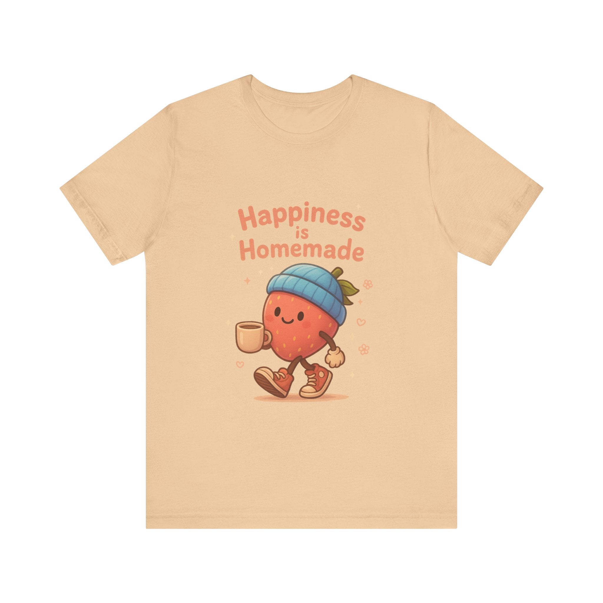 Happiness is Homemade Tee, Cute Graphic Tee, Unisex T-Shirt, Casual Wear, Gift for Food Lovers, Fall Fashion