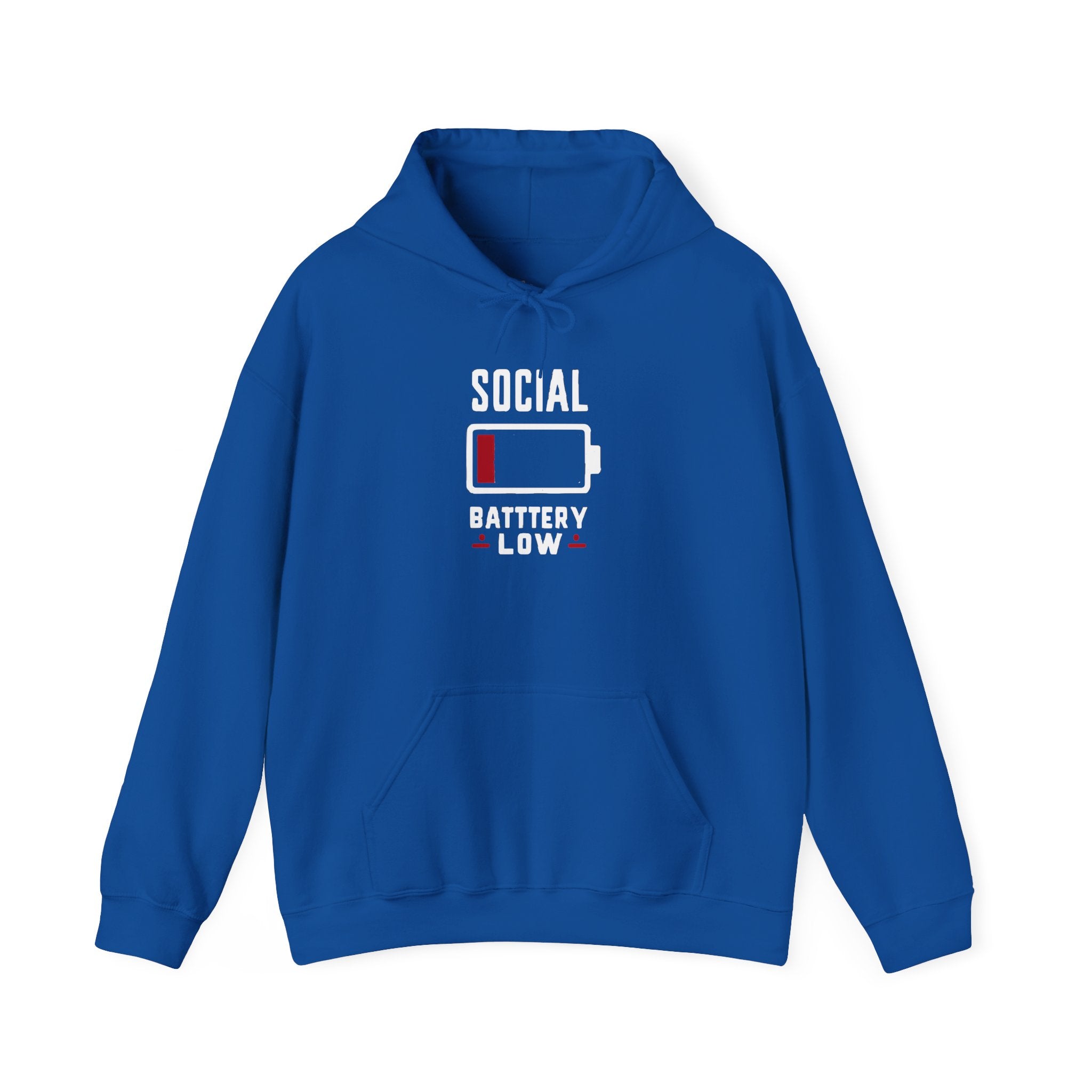 Social Battery Low Unisex Heavy Blend™ Hooded Sweatshirt