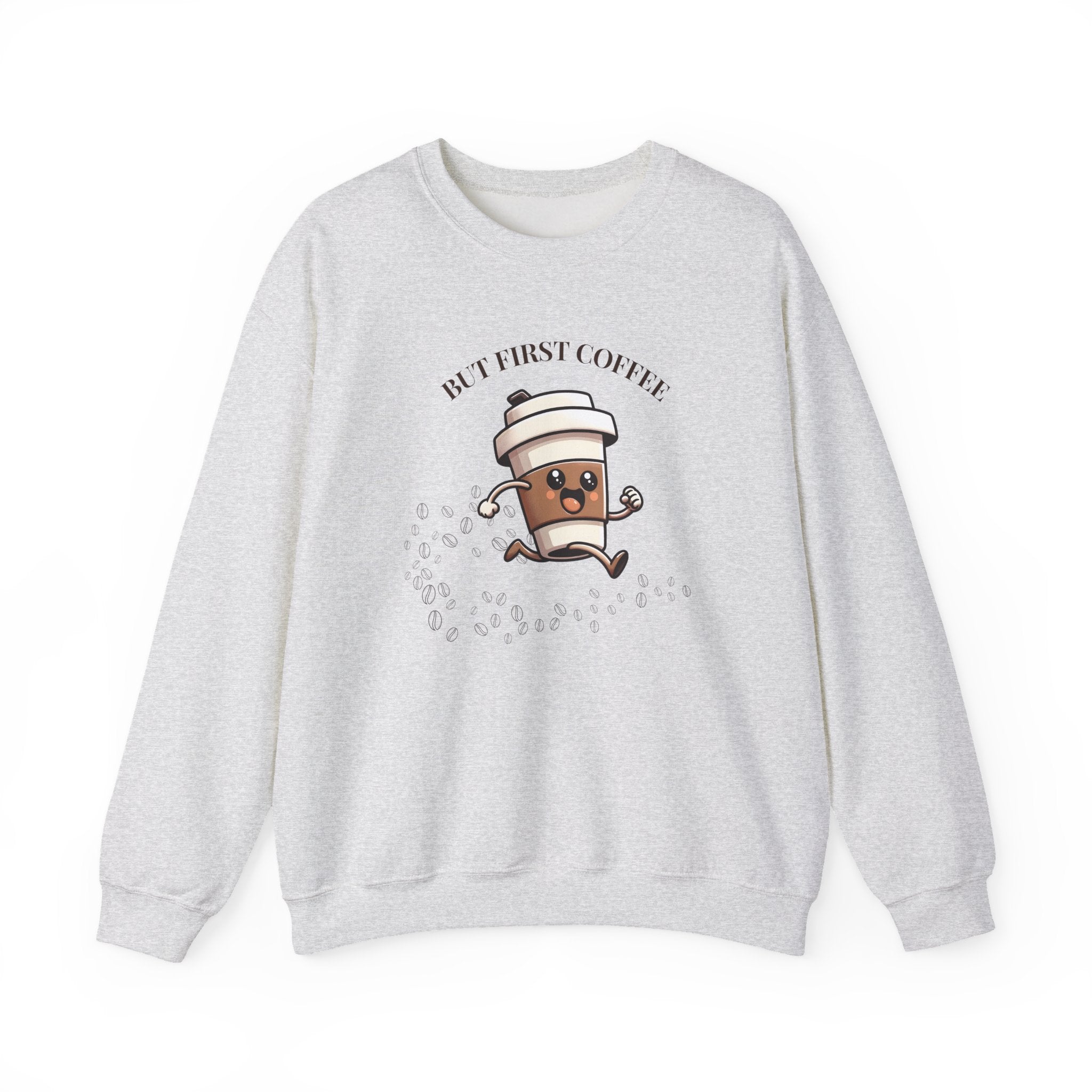 Cute Coffee Lover Sweatshirt, Unisex Crewneck, Gift for Coffee Lovers, Funny Coffee Apparel, Cozy Relaxed Fit, Casual Everyday Wear