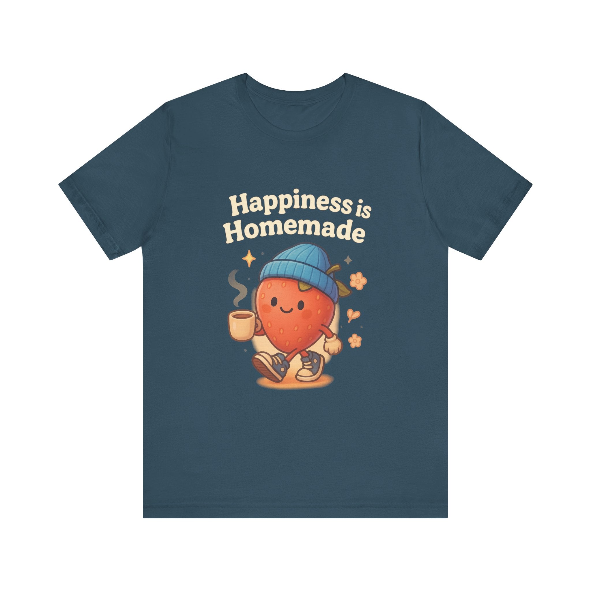 Happiness is Homemade Tee, Cute Graphic Tee, Unisex T-Shirt, Casual Wear, Gift for Food Lovers, Fall Fashion
