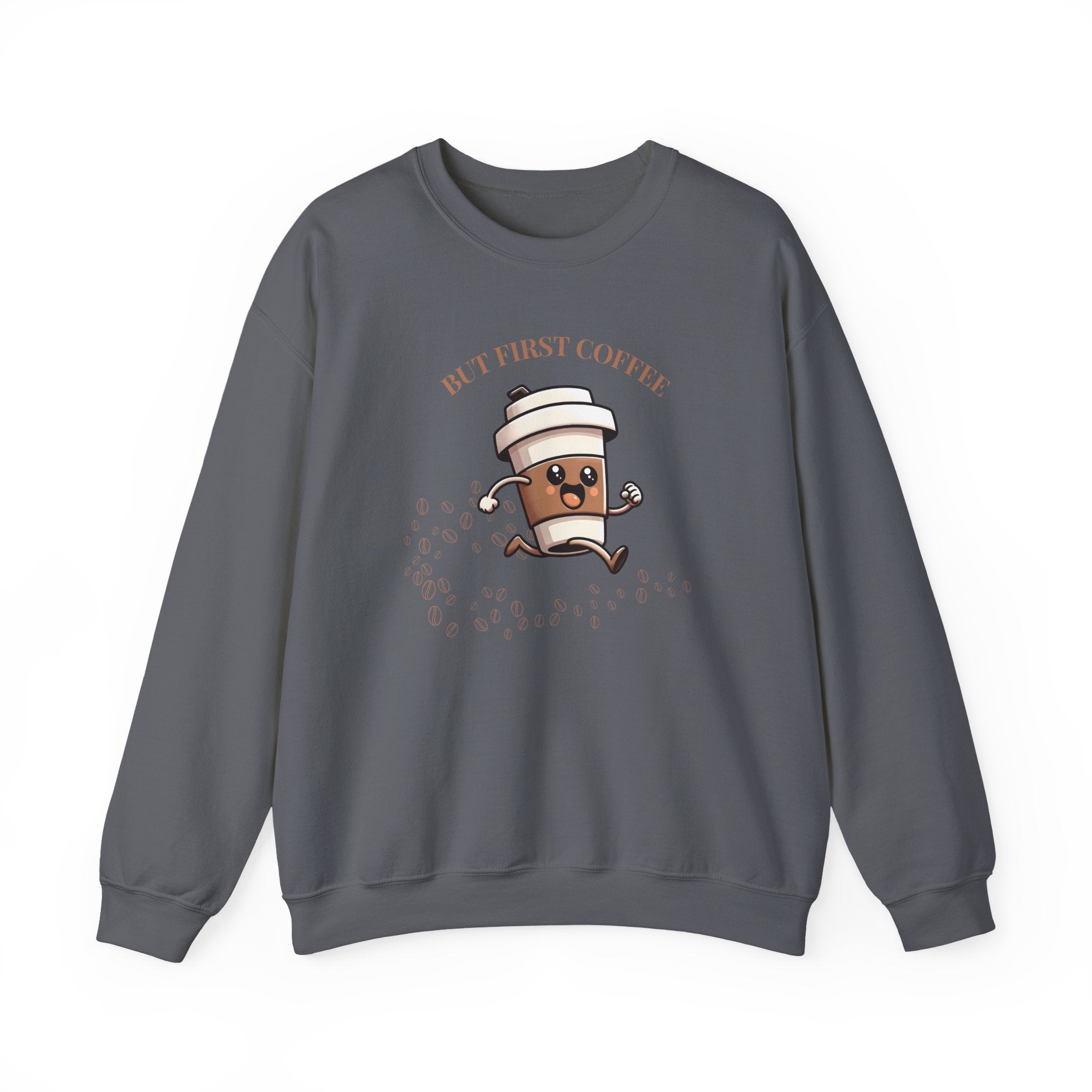 Cute Coffee Lover Sweatshirt, Unisex Crewneck, Gift for Coffee Lovers, Funny Coffee Apparel, Cozy Relaxed Fit, Casual Everyday Wear