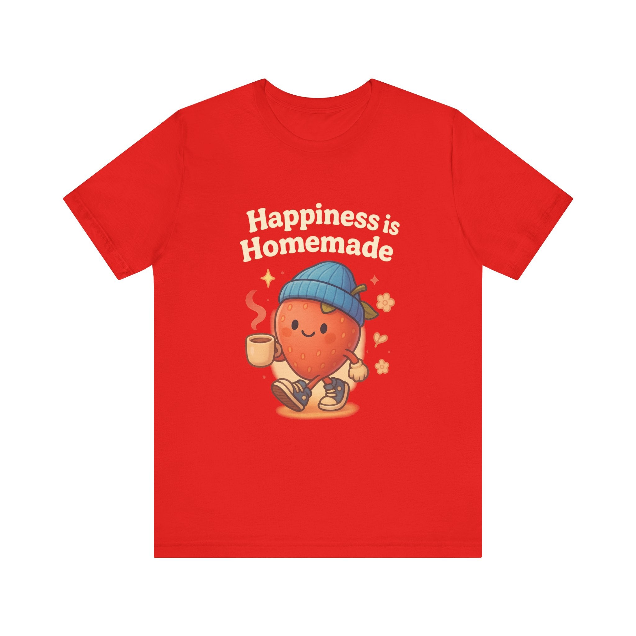Happiness is Homemade Tee, Cute Graphic Tee, Unisex T-Shirt, Casual Wear, Gift for Food Lovers, Fall Fashion