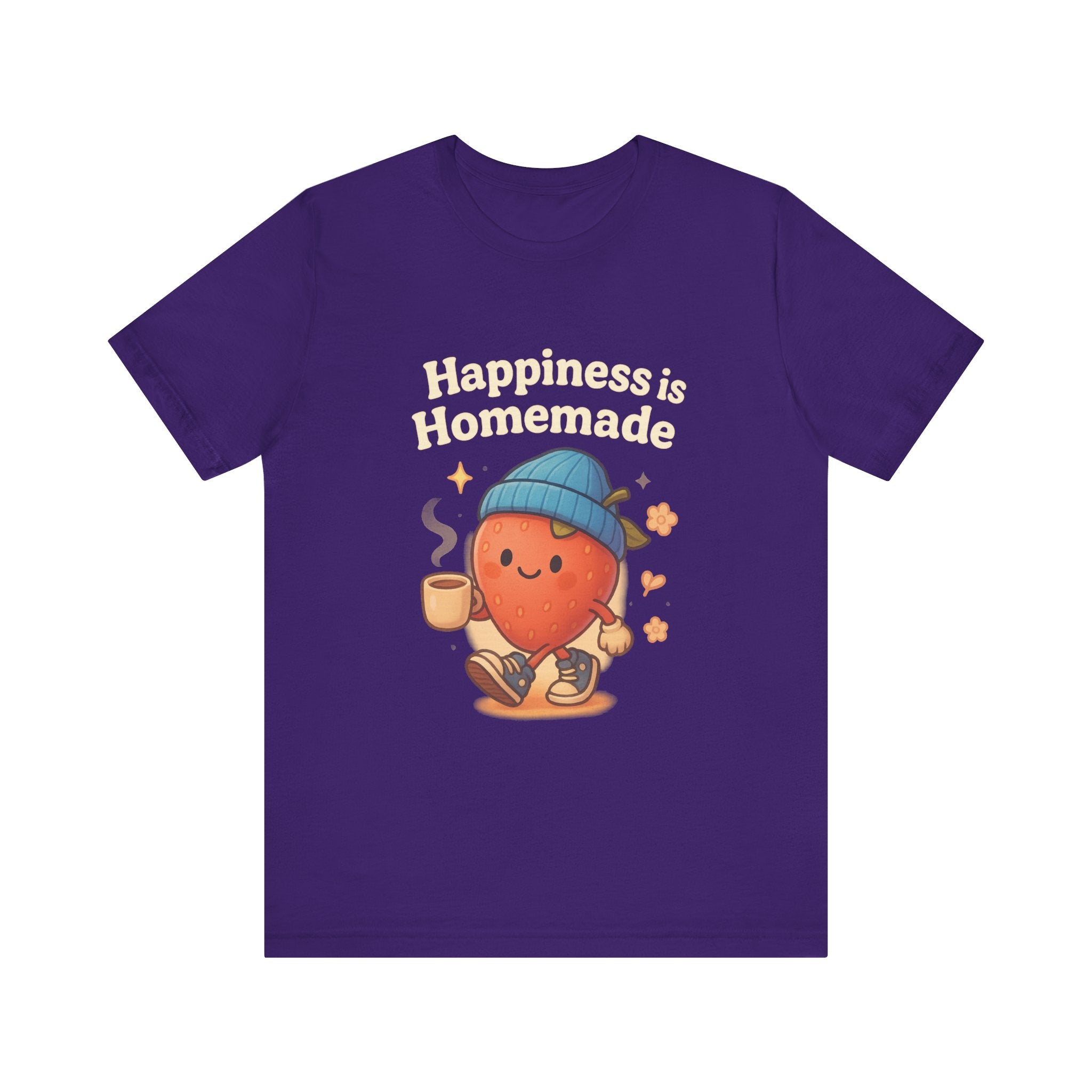 Happiness is Homemade Tee, Cute Graphic Tee, Unisex T-Shirt, Casual Wear, Gift for Food Lovers, Fall Fashion