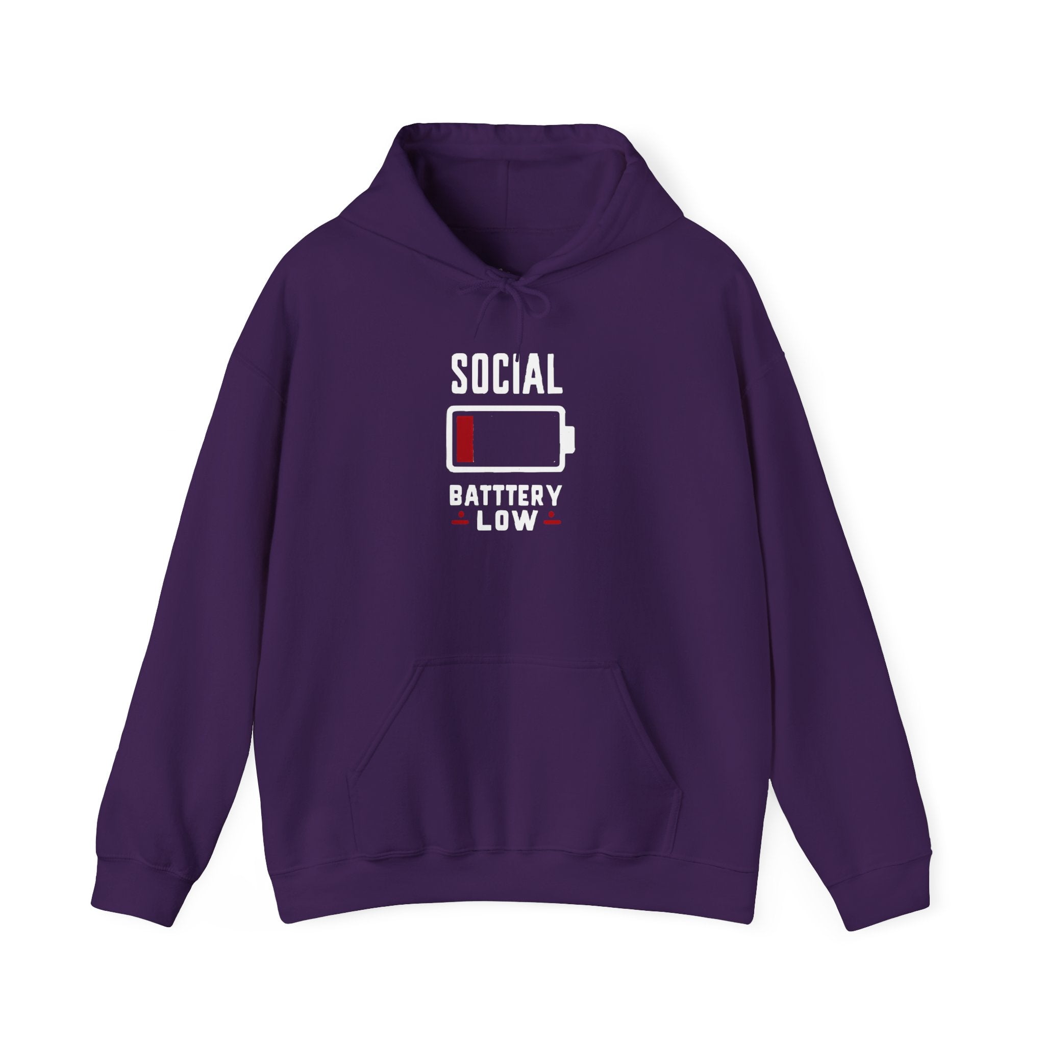 Social Battery Low Unisex Heavy Blend™ Hooded Sweatshirt