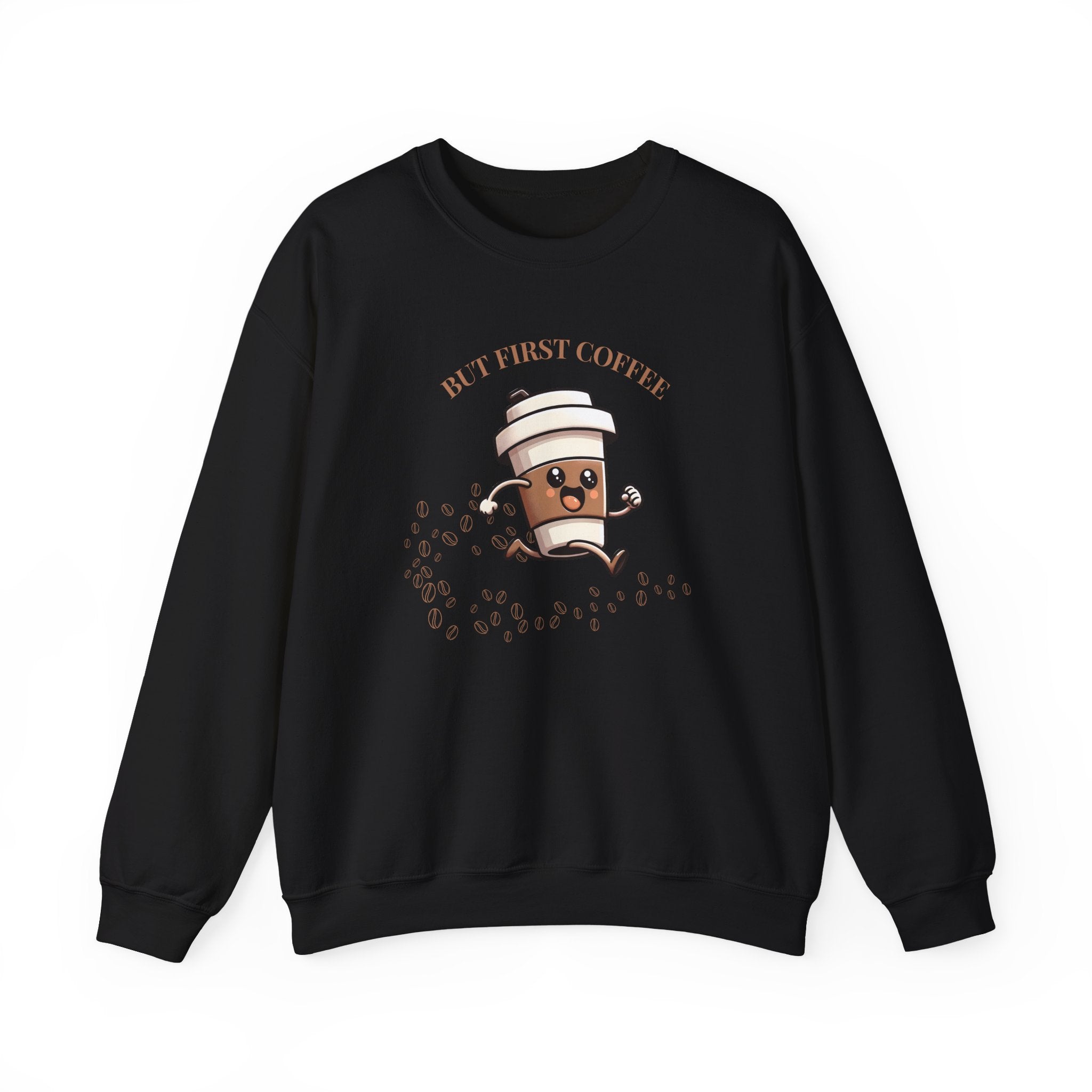 Cute Coffee Lover Sweatshirt, Unisex Crewneck, Gift for Coffee Lovers, Funny Coffee Apparel, Cozy Relaxed Fit, Casual Everyday Wear
