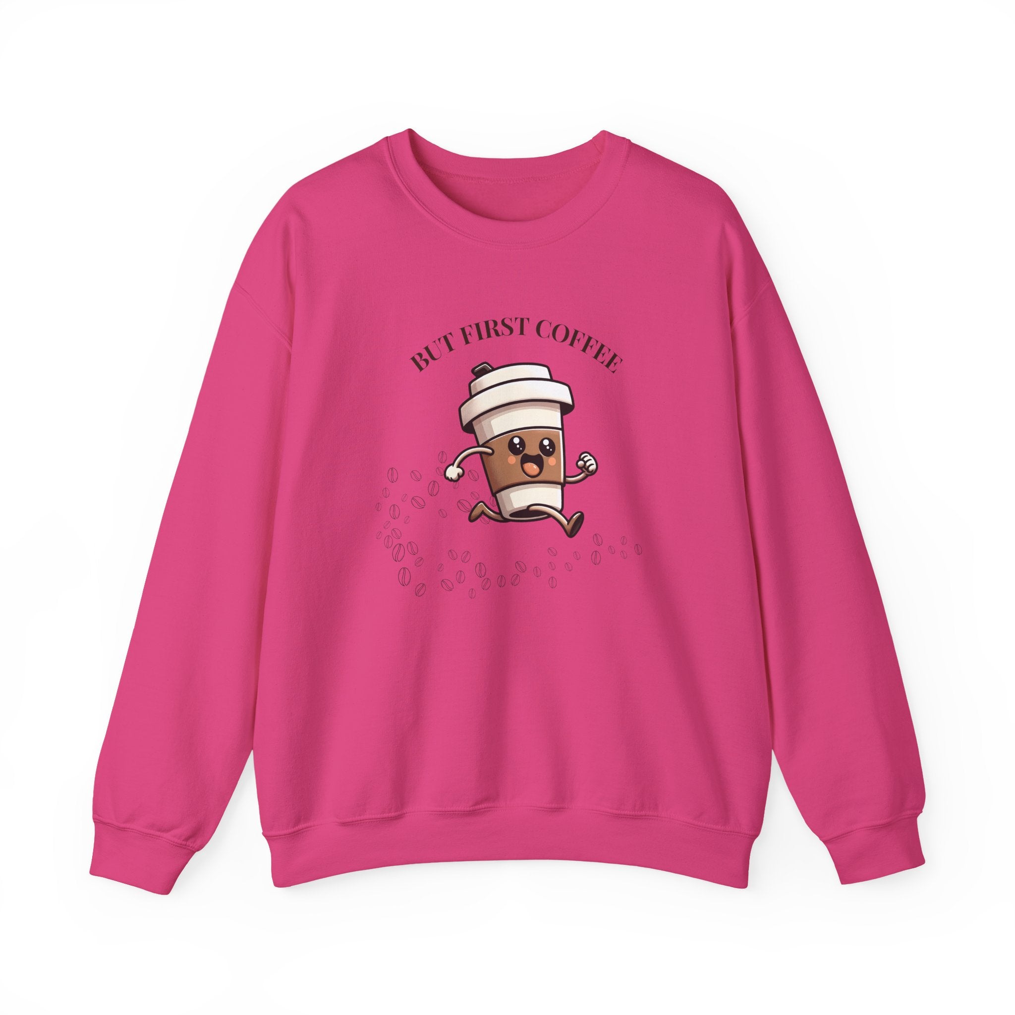 Cute Coffee Lover Sweatshirt, Unisex Crewneck, Gift for Coffee Lovers, Funny Coffee Apparel, Cozy Relaxed Fit, Casual Everyday Wear