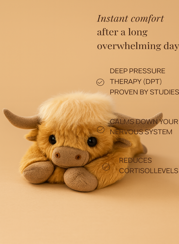 MooMoo the Highland Cow Weighted Animal