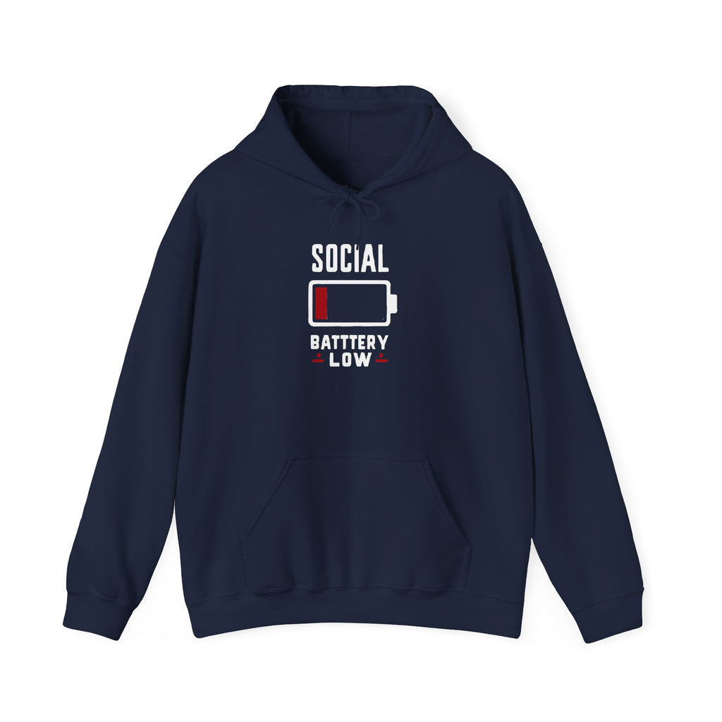 Social Battery Low Unisex Heavy Blend™ Hooded Sweatshirt