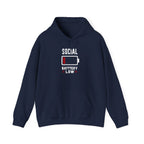 Social Battery Low Unisex Heavy Blend™ Hooded Sweatshirt