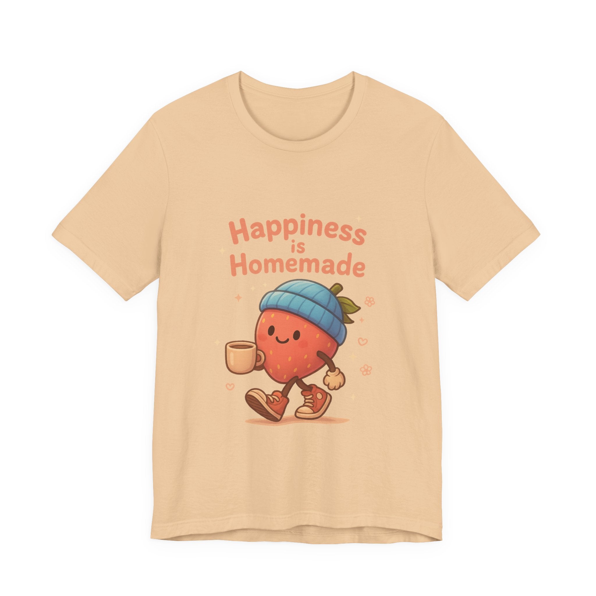 Happiness is Homemade Tee, Cute Graphic Tee, Unisex T-Shirt, Casual Wear, Gift for Food Lovers, Fall Fashion