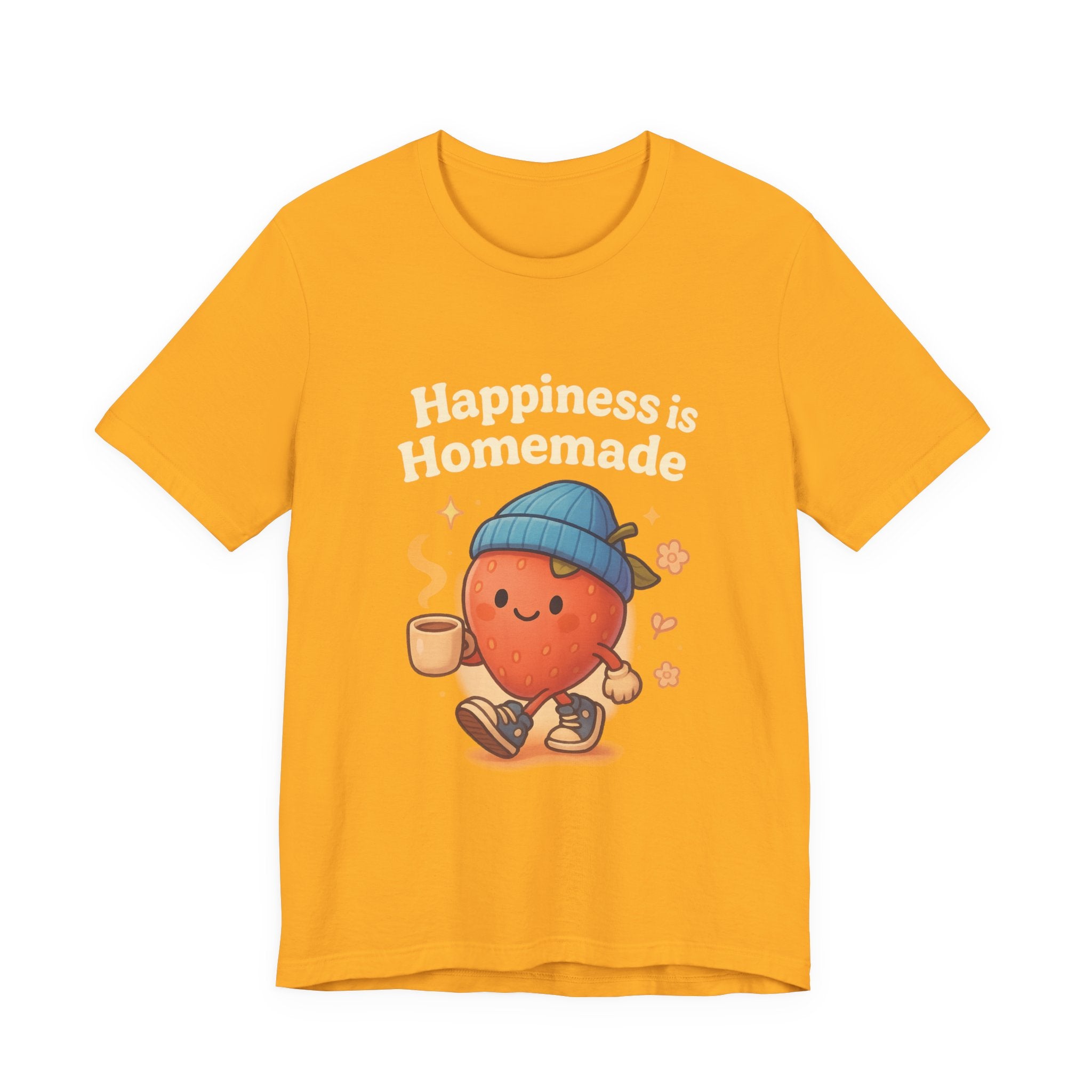 Happiness is Homemade Tee, Cute Graphic Tee, Unisex T-Shirt, Casual Wear, Gift for Food Lovers, Fall Fashion