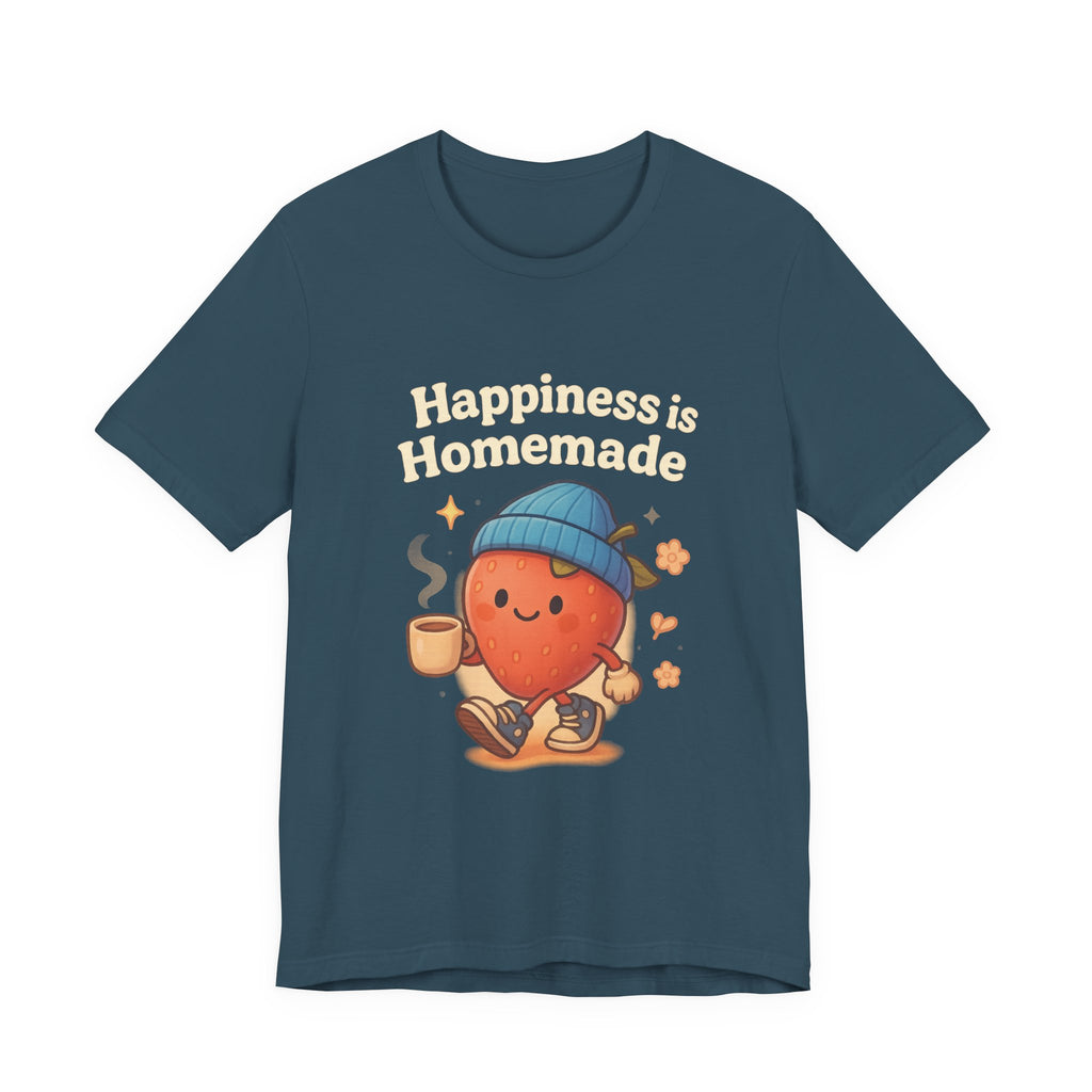 Happiness is Homemade Tee, Cute Graphic Tee, Unisex T-Shirt, Casual Wear, Gift for Food Lovers, Fall Fashion