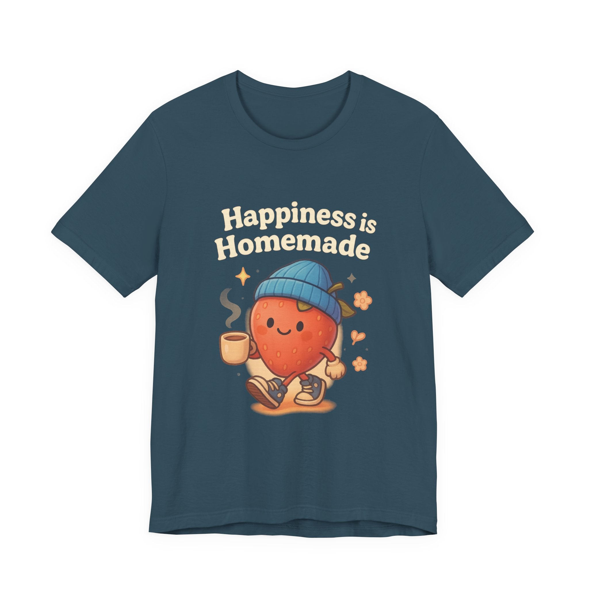 Happiness is Homemade Tee, Cute Graphic Tee, Unisex T-Shirt, Casual Wear, Gift for Food Lovers, Fall Fashion