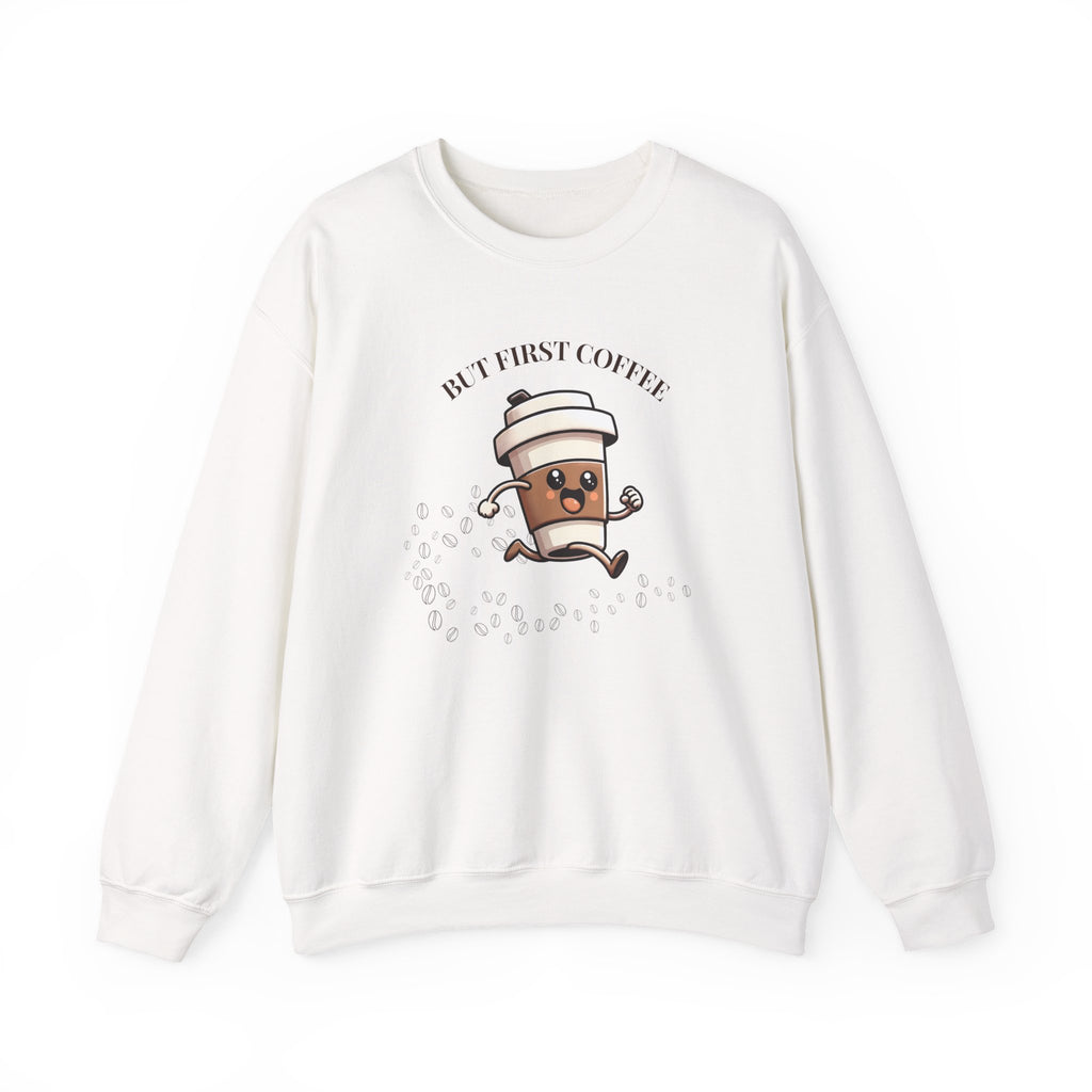 Cute Coffee Lover Sweatshirt, Unisex Crewneck, Gift for Coffee Lovers, Funny Coffee Apparel, Cozy Relaxed Fit, Casual Everyday Wear