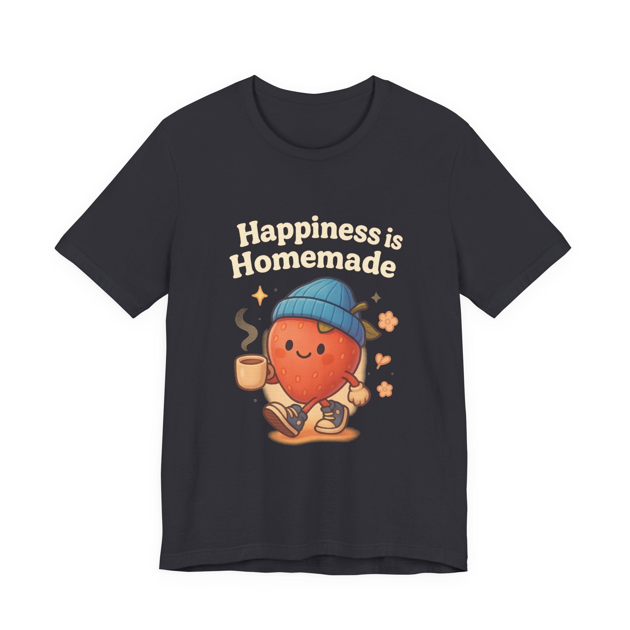 Happiness is Homemade Tee, Cute Graphic Tee, Unisex T-Shirt, Casual Wear, Gift for Food Lovers, Fall Fashion