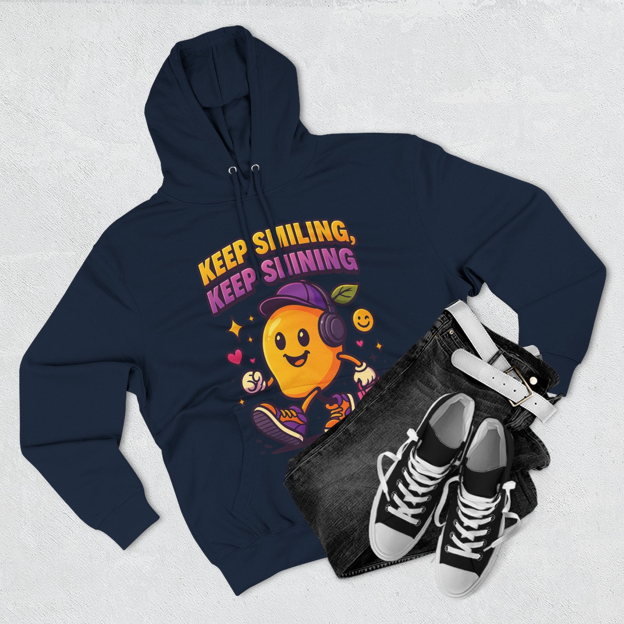 Keep Smiling, Keep Shining - Positive Vibes & Everyday Comfort Hoodie