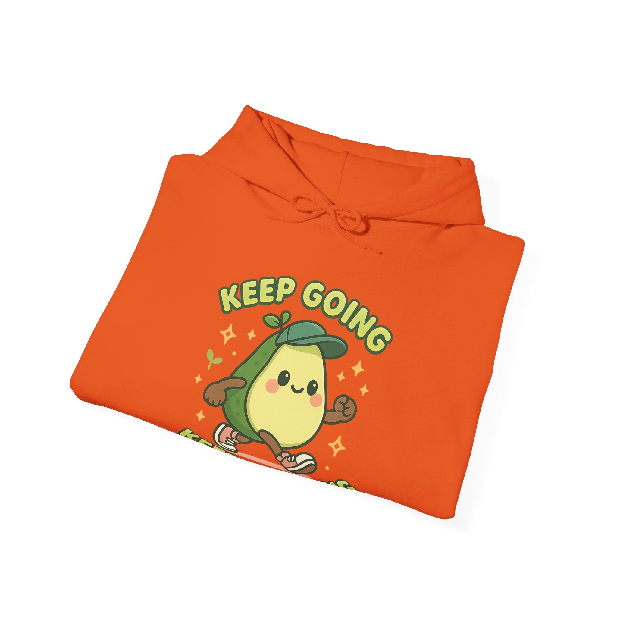 Cute Avocado Inspirational Hoodie - Keep Going, Keep Growing, Fall Fashion, Unique Gift, Comfy Sweatshirt, Cozy Apparel