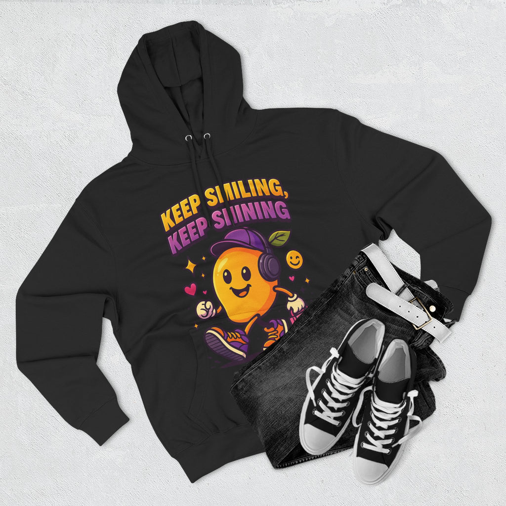 Keep Smiling, Keep Shining - Positive Vibes & Everyday Comfort Hoodie