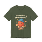 Happiness is Homemade Tee, Cute Graphic Tee, Unisex T-Shirt, Casual Wear, Gift for Food Lovers, Fall Fashion