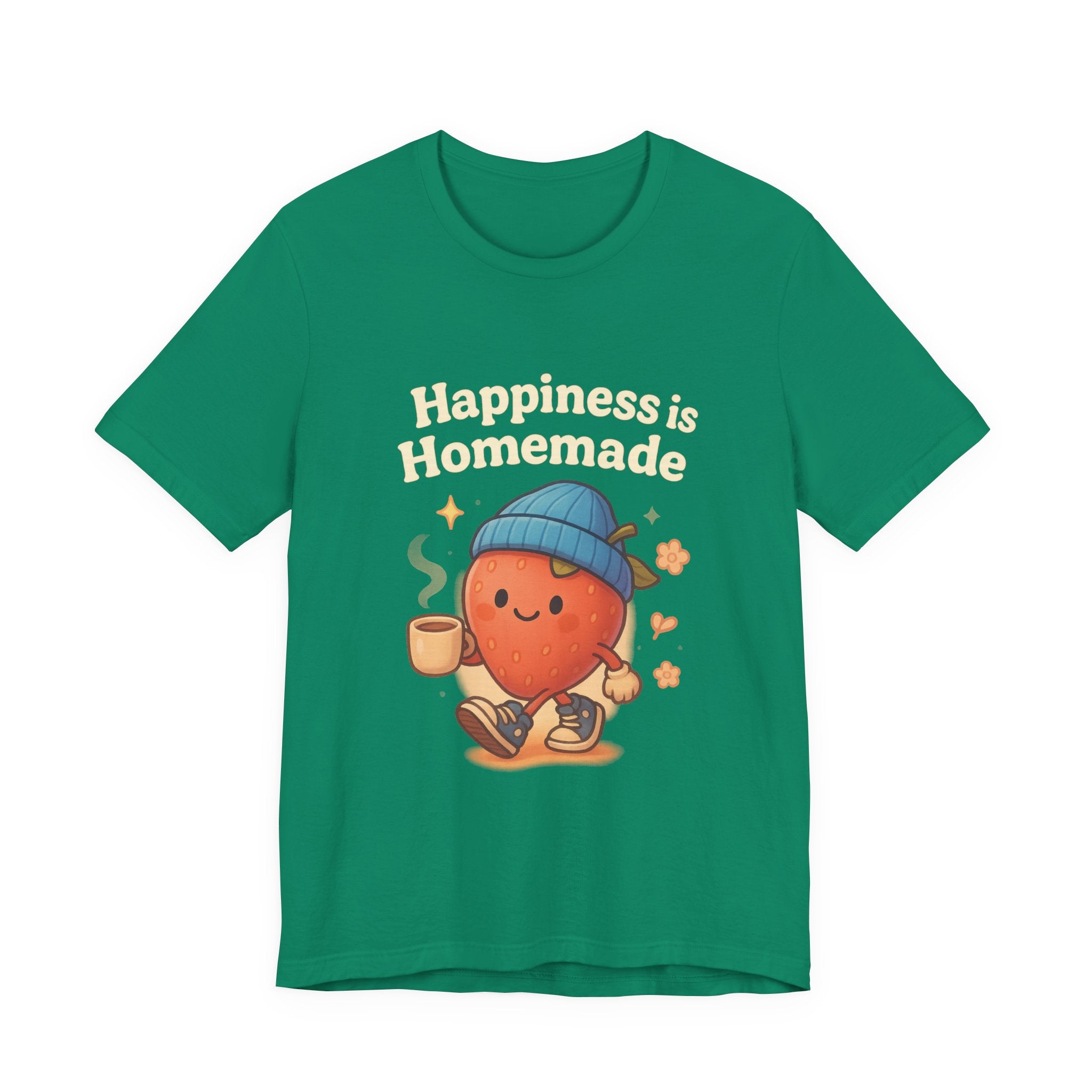 Happiness is Homemade Tee, Cute Graphic Tee, Unisex T-Shirt, Casual Wear, Gift for Food Lovers, Fall Fashion