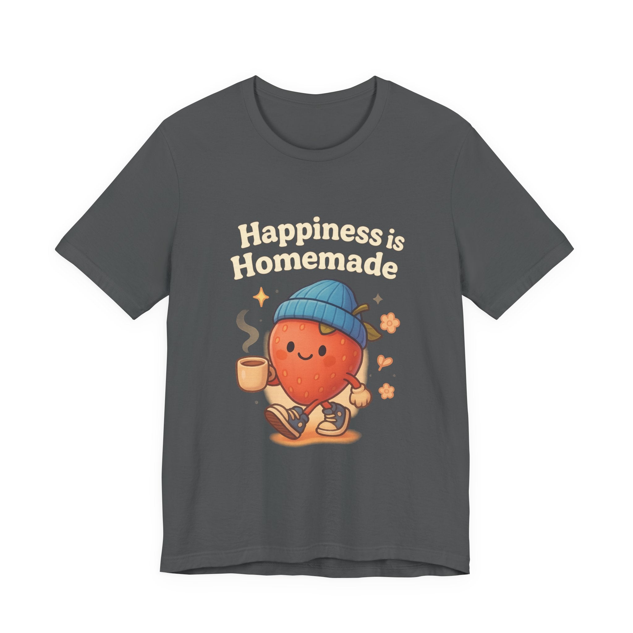 Happiness is Homemade Tee, Cute Graphic Tee, Unisex T-Shirt, Casual Wear, Gift for Food Lovers, Fall Fashion