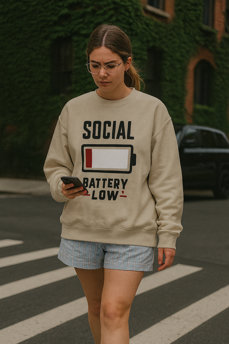Social Battery Low Sweatshirt